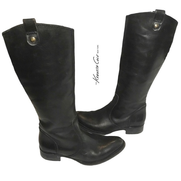 KENNETH COLE NEW YORK | BLACK LEATHER RIDING BOOK | EUC | SZ10 - Picture 13 of 14